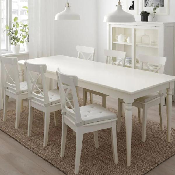 Set masă și scaune Ikea Ingatorp/Ingolf Dreptunghiulară / PAL / White photo 3
