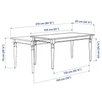 Set masă și scaune Ikea Ingatorp/Ingolf Dreptunghiulară / PAL / White photo 6