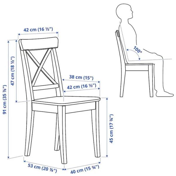 Set masă și scaune Ikea Ingatorp/Ingolf Dreptunghiulară / PAL / White photo 7