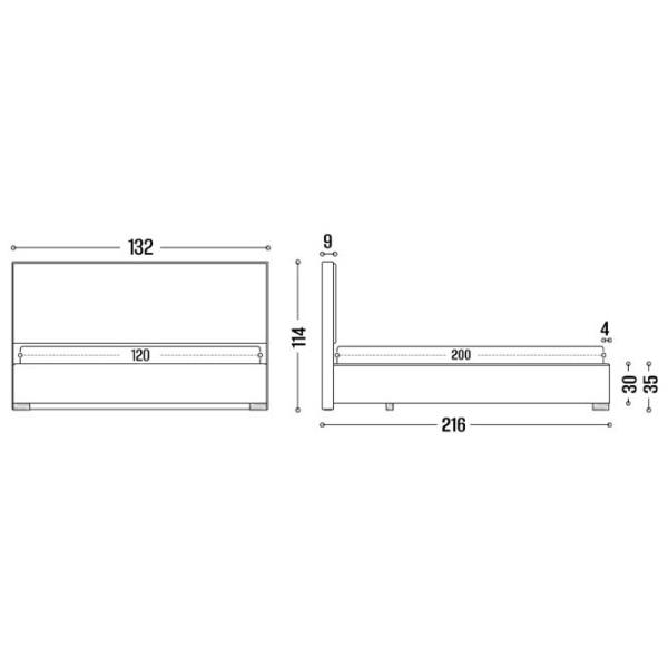 Кровать My-Style my-Roxy 120 x 200 см / Фанера / Кремовый photo 8