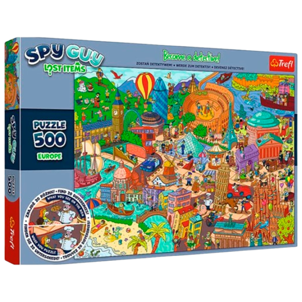 Puzzle Trefl Spy Guy Lost Items: Europe 9+/ Numărul de piese: 500 photo 2