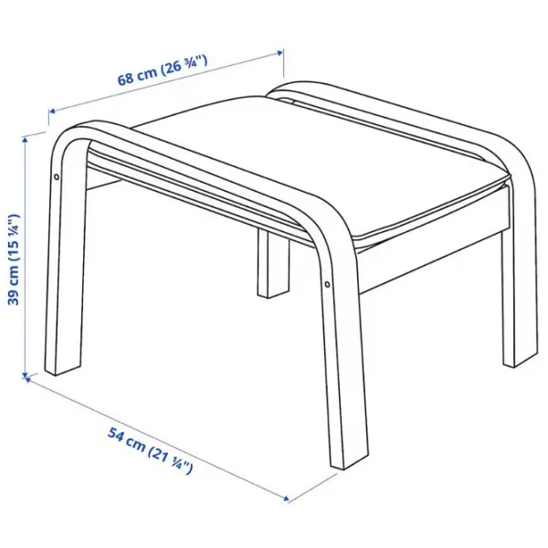 Банкетка Ikea Poang Дубовый шпон / Ткань  photo 3