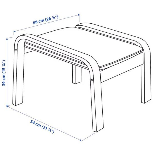 Банкетка Ikea Poang Дубовый шпон / Ткань  photo 3