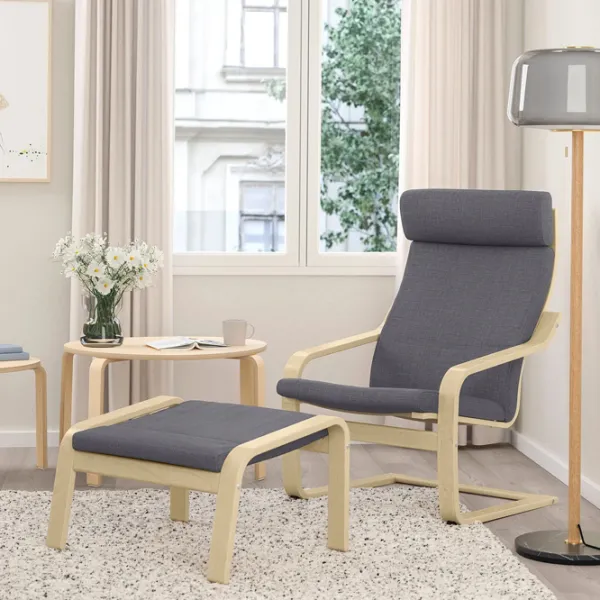 Banchetă Ikea Poang Birch veneer / Stofă  photo 3