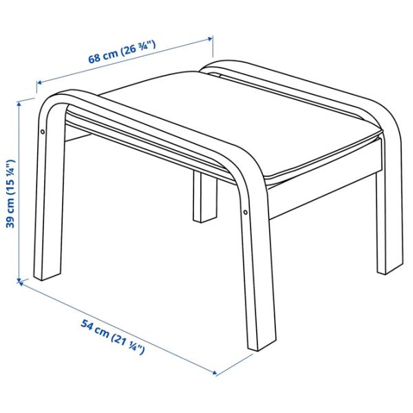 Banchetă Ikea Poang Birch veneer / Stofă  photo 4