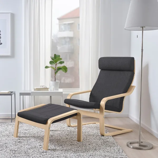 Banchetă Ikea Poang Oak veneer / Stofă  photo 2