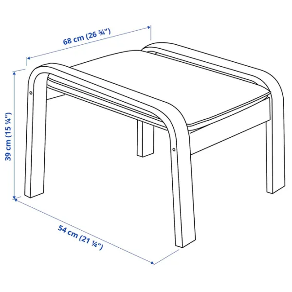 Banchetă Ikea Poang Oak veneer / Stofă  photo 4