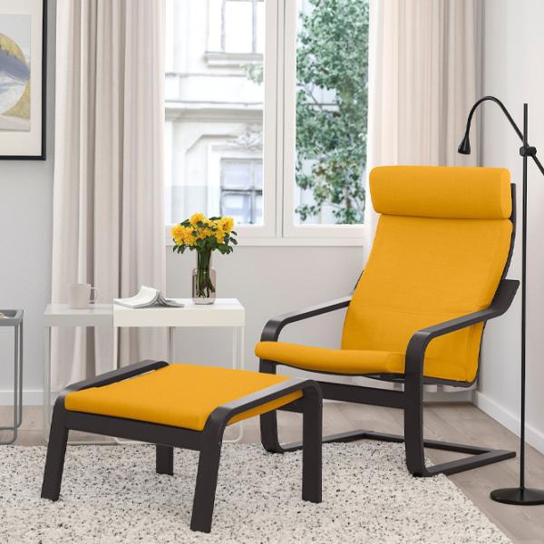 Банкетка Ikea Poang Тёмно-коричневый / Ткань  photo 3