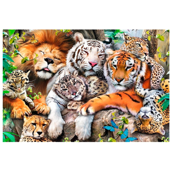 Puzzle Trefl The felines of the jungle 12+/ Количество деталей: 501 photo 1