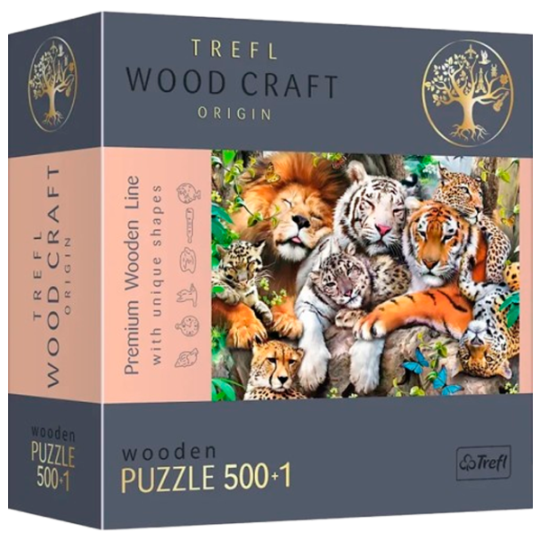 Puzzle Trefl The felines of the jungle 12+/ Количество деталей: 501 photo 3