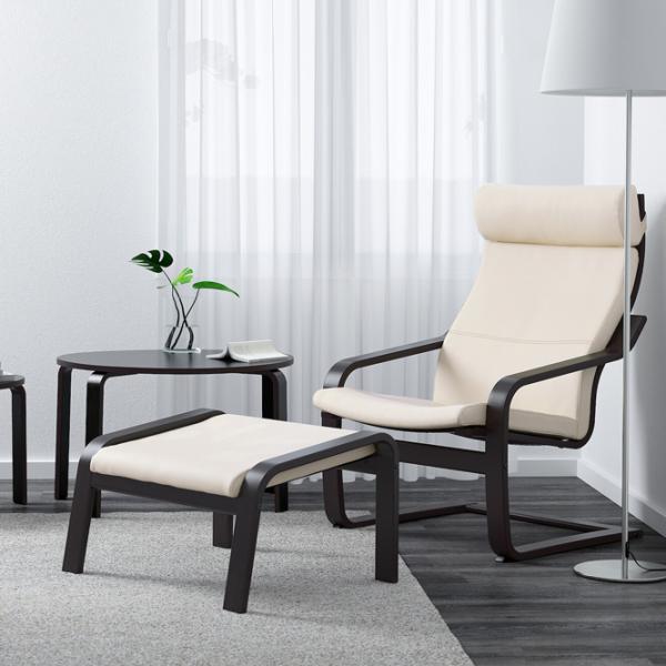 Banchetă Ikea Poang Dark Brown / Piele  photo 4