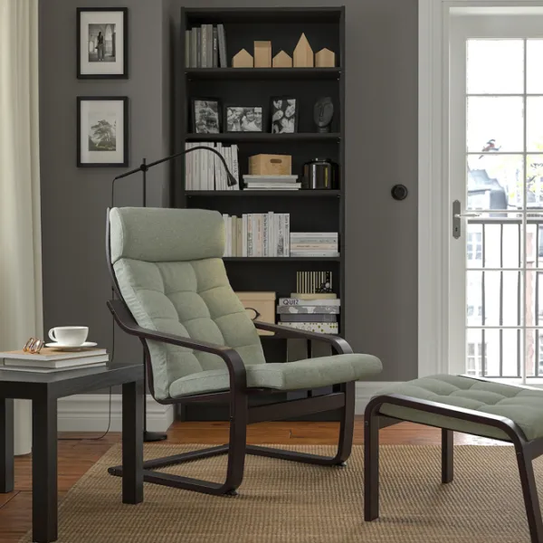 Banchetă Ikea Poang Dark Brown / Stofă  photo 2
