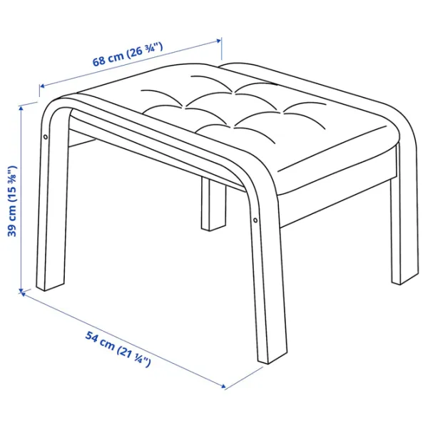 Banchetă Ikea Poang Dark Brown / Stofă  photo 4