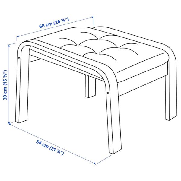 Banchetă Ikea Poang Dark Brown / Stofă  photo 4