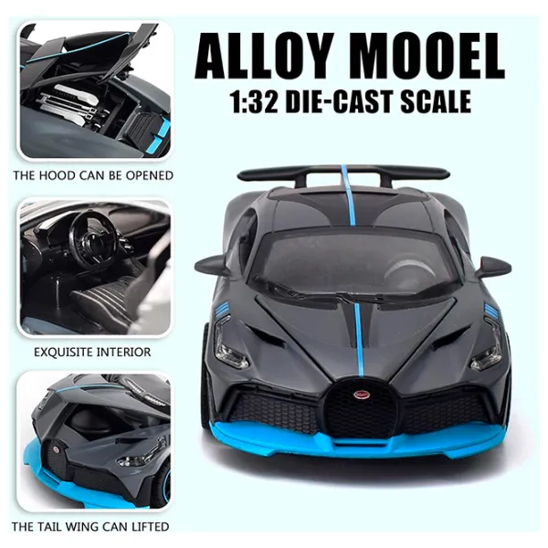 Машинка ChiToys Bugatti XA3217A  / / Синий Черный photo 3