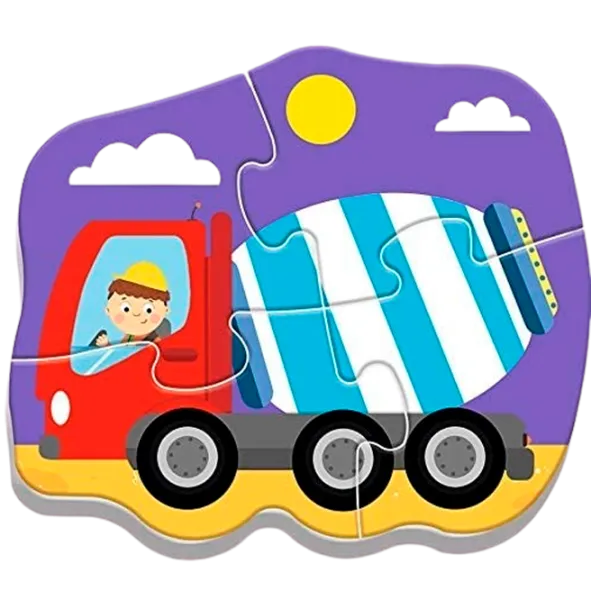 Puzzle Trefl Vehicles on the Costruction Site 2+/ Количество деталей: 18 photo 3