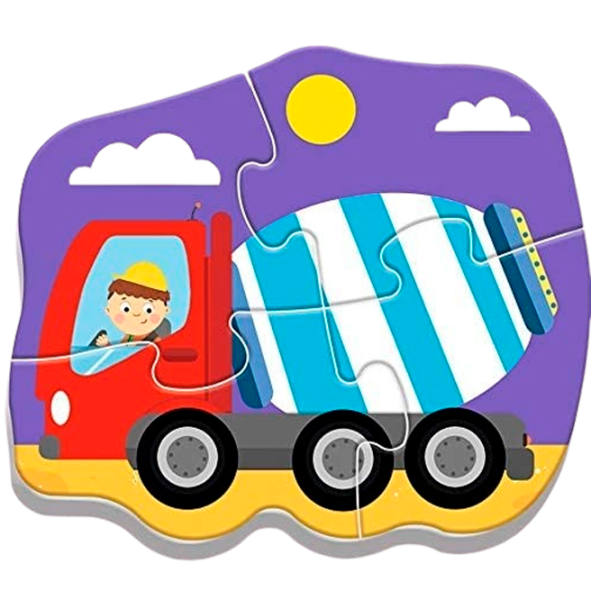 Puzzle Trefl Vehicles on the Costruction Site 2+/ Количество деталей: 18 photo 3