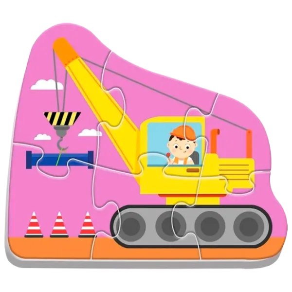 Puzzle Trefl Vehicles on the Costruction Site 2+/ Количество деталей: 18 photo 4