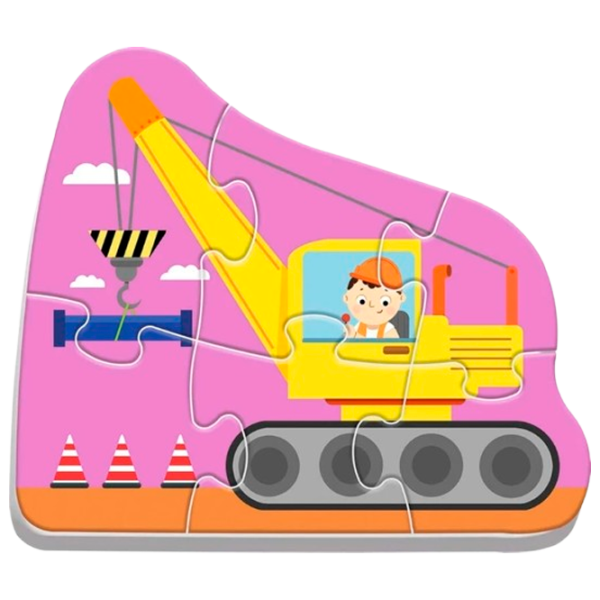 Puzzle Trefl Vehicles on the Costruction Site 2+/ Количество деталей: 18 photo 4