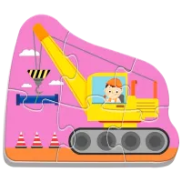 Puzzle Trefl Vehicles on the Costruction Site 2+/ Numărul de piese: 18 photo 4