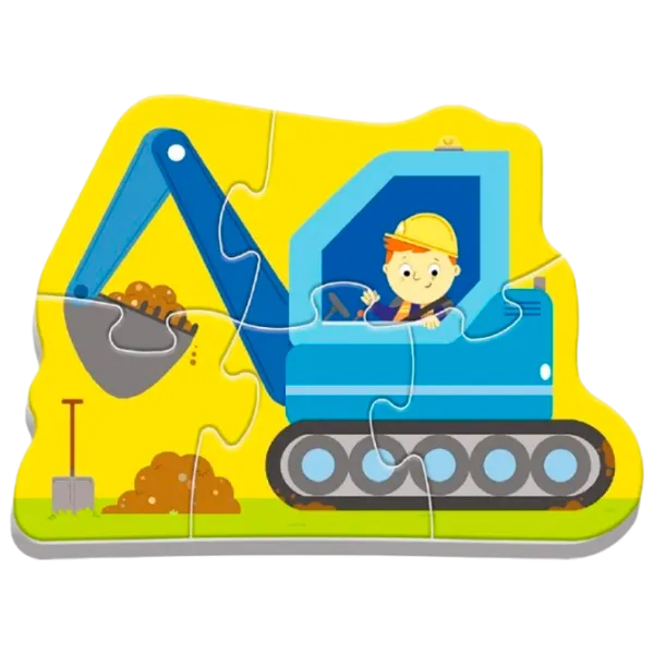 Puzzle Trefl Vehicles on the Costruction Site 2+/ Количество деталей: 18 photo 5