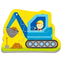 Puzzle Trefl Vehicles on the Costruction Site 2+/ Numărul de piese: 18 photo 5