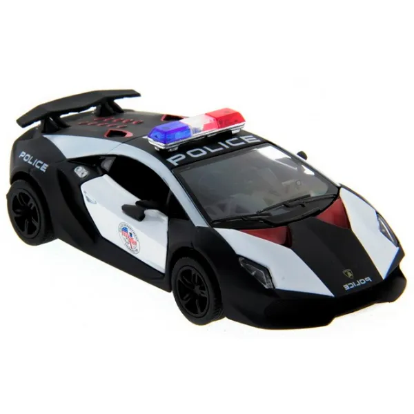 Mașină Kinsmart Lamborghini Sesto Elemento Police KT5359P  / / Red Black photo 3