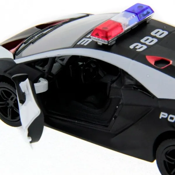 Mașină Kinsmart Lamborghini Sesto Elemento Police KT5359P  / / Red Black photo 5