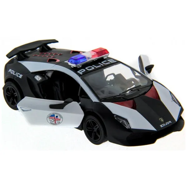 Mașină Kinsmart Lamborghini Sesto Elemento Police KT5359P  / / Red Black photo 6