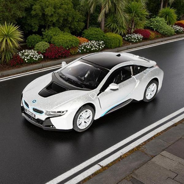 Mașină Kinsmart Bmw 18 KT5379  / / Black Argintiu  photo 5