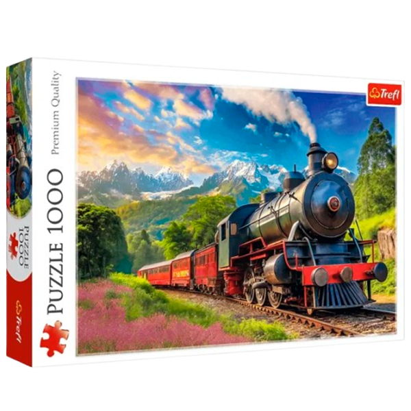 Puzzle Trefl Train journey 9+/ Numărul de piese: 1000 photo 1