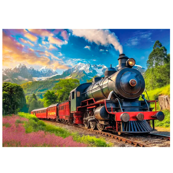 Puzzle Trefl Train journey 9+/ Numărul de piese: 1000 photo 2