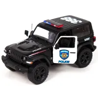 Mașină Kinsmart Jeep Wrangler Police KT5412WP / / Red Black photo 2