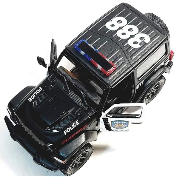 Mașină Kinsmart Jeep Wrangler Police KT5412WP  / / Red Black photo 4
