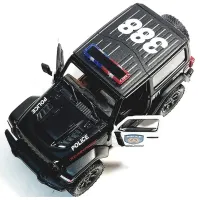 Mașină Kinsmart Jeep Wrangler Police KT5412WP / / Red Black photo 4