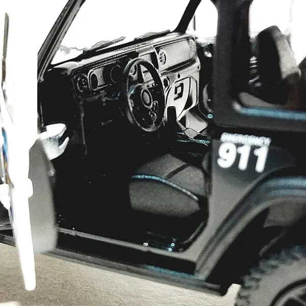 Mașină Kinsmart Jeep Wrangler Police KT5412WP  / / Red Black photo 5