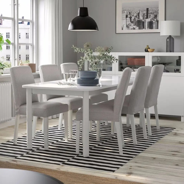 Set masă și scaune Ikea Strandtorp/Bergmund/Orrsta Dreptunghiulară / PAL / White photo 4