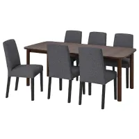Set masă și scaune Ikea Strandtorp/Bergmund/Gunnared Dreptunghiulară / PAL / Brown