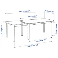Set masă și scaune Ikea Strandtorp/Bergmund/Gunnared Dreptunghiulară / PAL / Brown photo 8