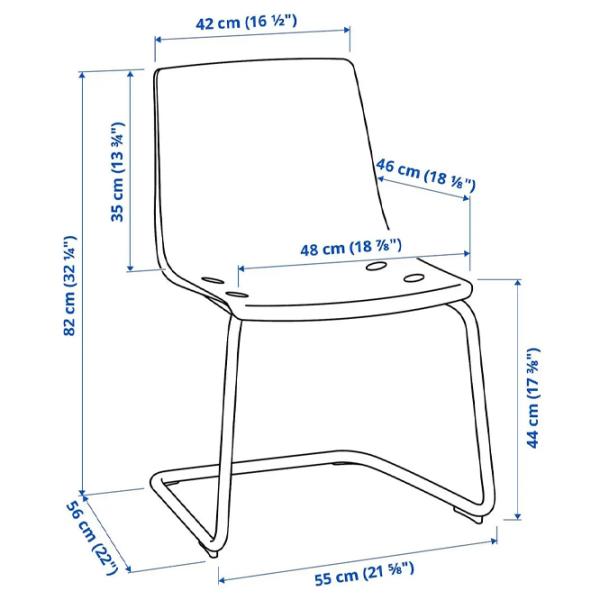 Set masă și scaune Ikea Morbylanga/Tobias Dreptunghiulară / PAL / Brown photo 7