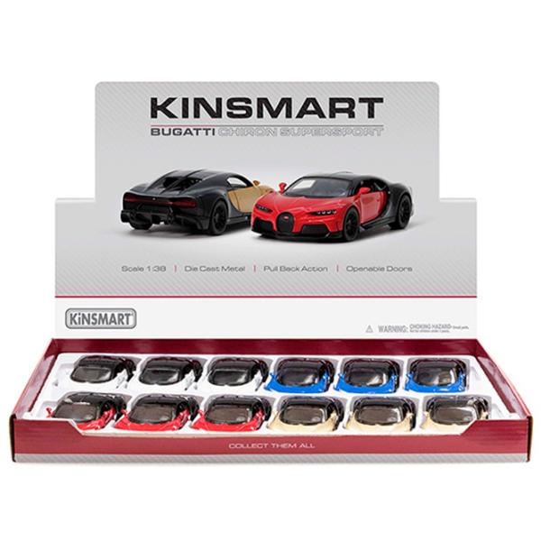 Mașină Kinsmart Bugatti Chiron Super Sport KT5423  / / Auriu Black photo 6