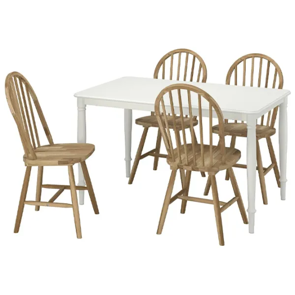 Set masă și scaune Ikea Danderyd/Skogsta Dreptunghiulară / PAL / White photo 1