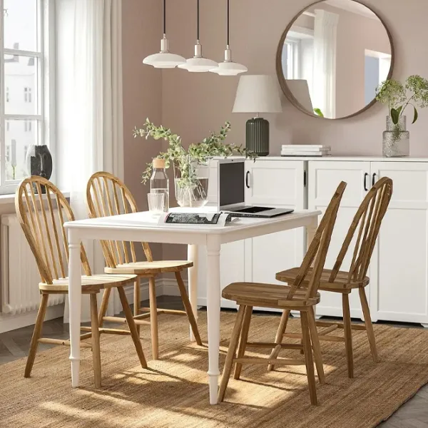 Set masă și scaune Ikea Danderyd/Skogsta Dreptunghiulară / PAL / White photo 7