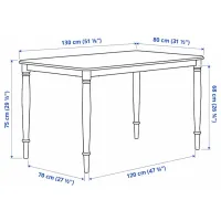 Set masă și scaune Ikea Danderyd/Skogsta Dreptunghiulară / PAL / White photo 8
