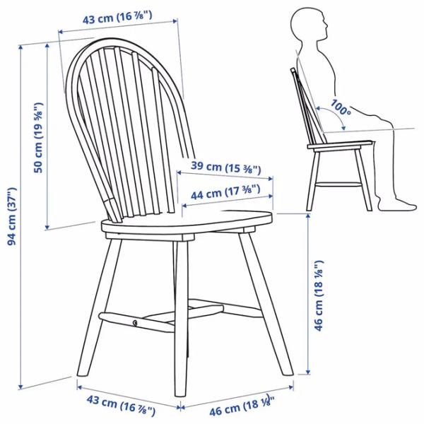 Set masă și scaune Ikea Danderyd/Skogsta Dreptunghiulară / PAL / White photo 9