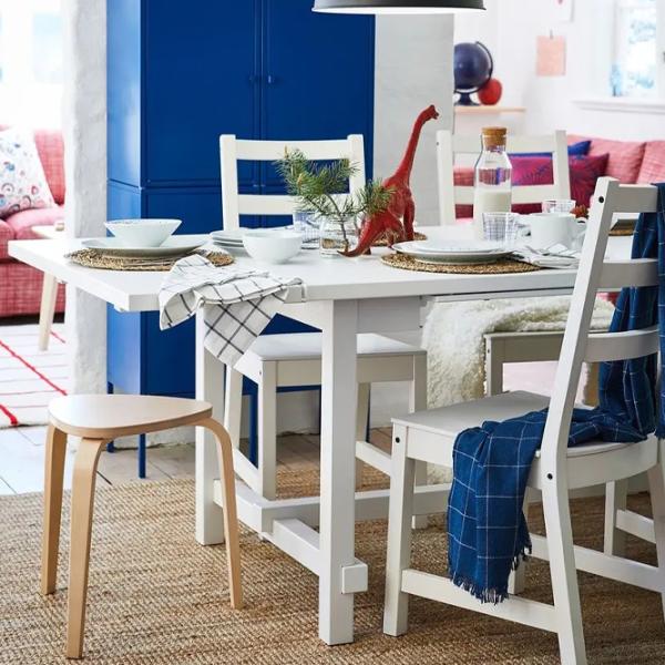 Set masă și scaune Ikea Nordviken Dreptunghiulară / PAL / White photo 5