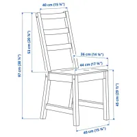 Set masă și scaune Ikea Nordviken Dreptunghiulară / PAL / White photo 8