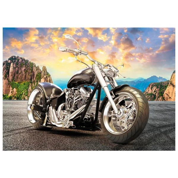 Puzzle Trefl Black motorcycle 9+/ Количество деталей: 500 photo 2