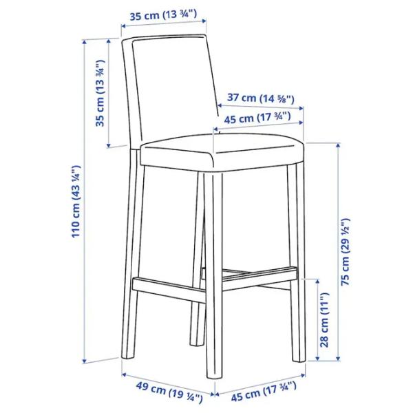 Set masă și scaune Ikea Nordviken/Bergmund/Gunnared Dreptunghiulară / PAL / Black photo 5
