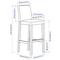 Set masă și scaune Ikea Nordviken/Bergmund/Gunnared Dreptunghiulară / PAL / Black photo 5